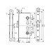 Замок TESA CF60 BS65мм 72мм Zinc 9x9мм
