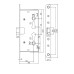 Комплект SANTOS для евакуаційного виходу 1300LS 1 Locking BLACK/RED 900мм 9x9мм із замком J530-T та ручкою 1919-ROUND Black mov