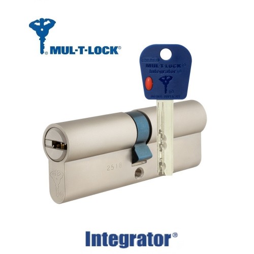 Цилиндр Mul-T-Lock Integrator 110мм 55x55 (ключ/ключ) язычок никель сатин 5 ключей