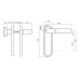 Набор фурнитуры ISEO 032505 72мм 9x9мм Black Набор фурнитуры ISEO 032505 72мм 9x9мм Black