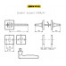 Фурнитура ROSTEX KIRA H56 PZ SQUARE Хром 38-45мм