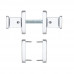 Фурнитура ROSTEX RAVENA H50 PZ SQUARE хром 38-52мм