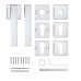 Фурнитура ROSTEX RAVENA H50 PZ SQUARE хром 38-52мм