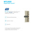 Цилиндр Mul-T-Lock MTL 600 66мм 31x35 (ключ/ключ) шестерёнка никель сатин 3 ключа