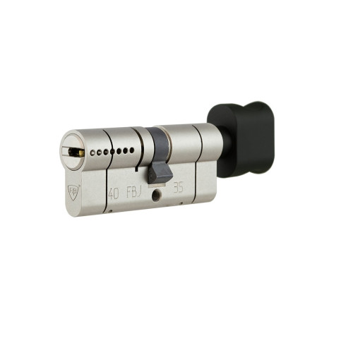 Цилиндр RB KEYLOCX 100 40x60T BM язычок ник. сатин 5кл