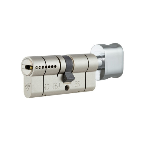 Цилиндр RB KEYLOCX 62 31x31Т CR язычок ник. сатин 5кл