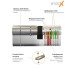 Цилиндр RB KEYLOCX 100 50x50Т SB язычок никель сатин 5 ключей