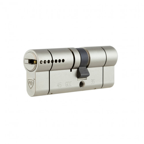 Цилиндр RB KEYLOCX 100 35x65 язычок ник. сатин 5кл