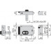 Замок электромеханический  VIRO V97 8972.0794.1 BS50/80мм T1 12VAC NC CYL_3KEY GATE BLACK