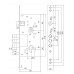 Замок врезной Santos 252RL-C без планки